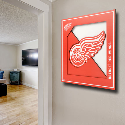 Detroit Red Wings 3D Logo Series Wall Art - 12x12