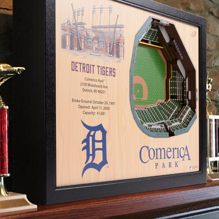Detroit Tigers 25 Layer Stadium Art