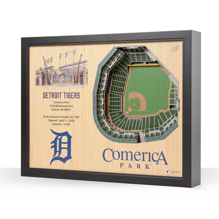 Detroit Tigers 25 Layer Stadium Art