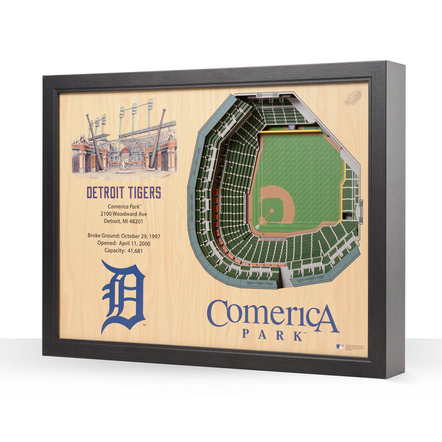 Detroit Tigers 25 Layer Stadium Art