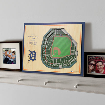 Detroit Tigers 5-Layer 3D StadiumView Wall Art
