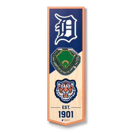 Detroit Tigers 3D Stadium 6x19 Banners