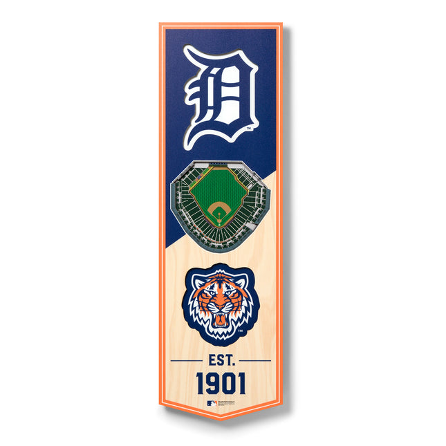 Detroit Tigers 3D Stadium 6x19 Banners
