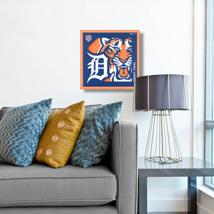 Detroit Tigers 3D Logo Series Wall Art - 12x12