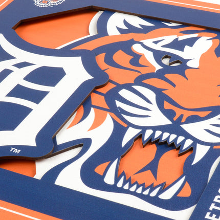 Detroit Tigers 3D Logo Series Wall Art - 12x12