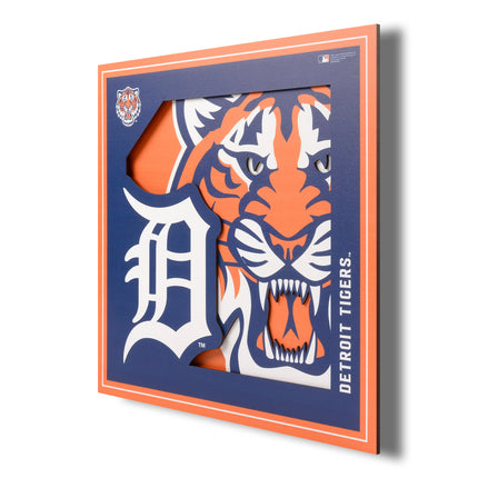 Detroit Tigers 3D Logo Series Wall Art - 12x12