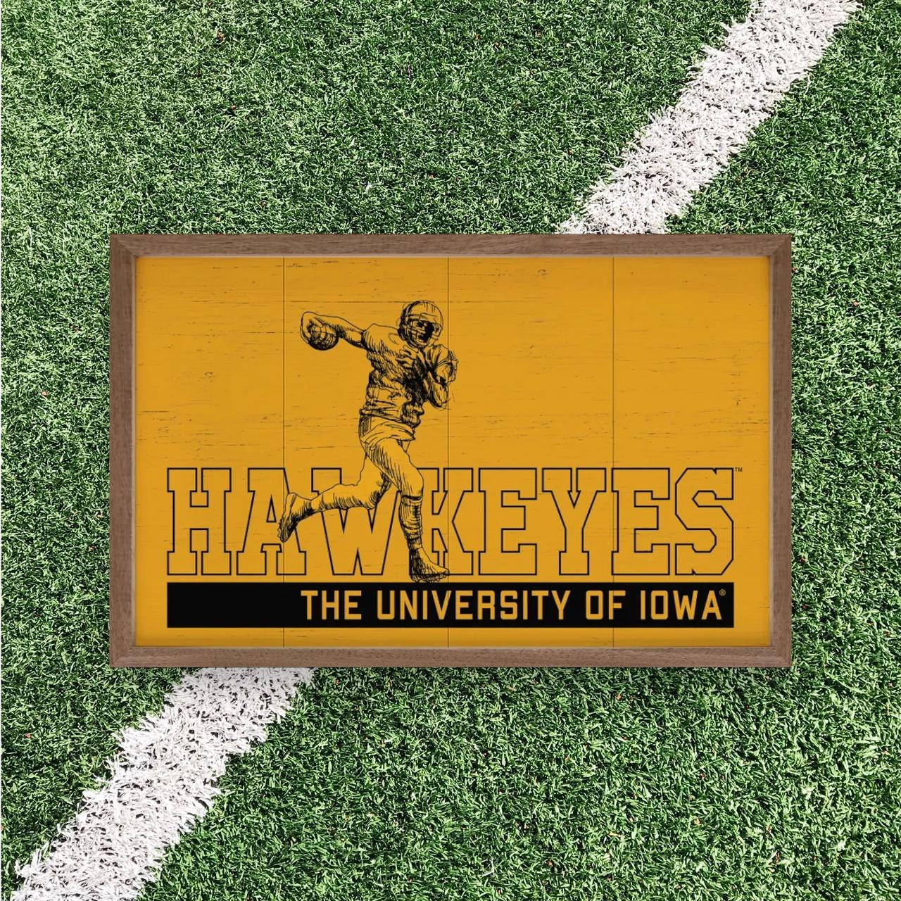 Iowa Hawkeyes Artwork | Iowa Hawkeyes Wall Art (Officially Licensed) Block