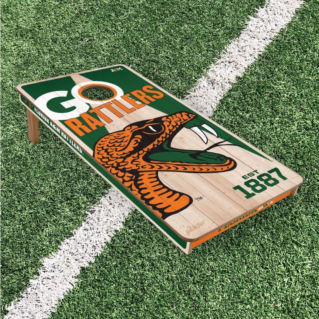 Florida A&M Rattlers Cornhole Boards 2x4 (Officially Licensed)
