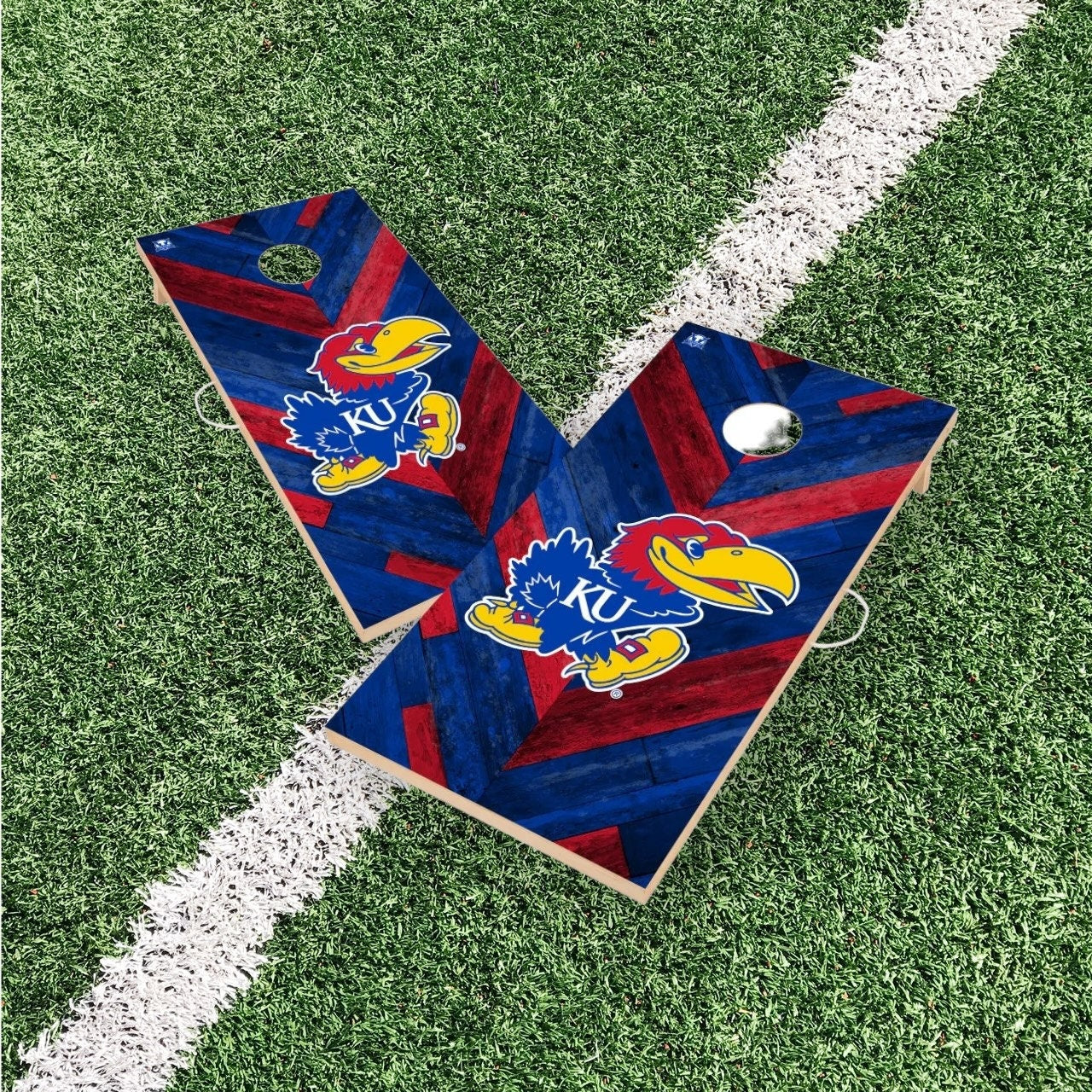 Kansas Jayhawks Cornhole Boards 2x4 Officially Licensed