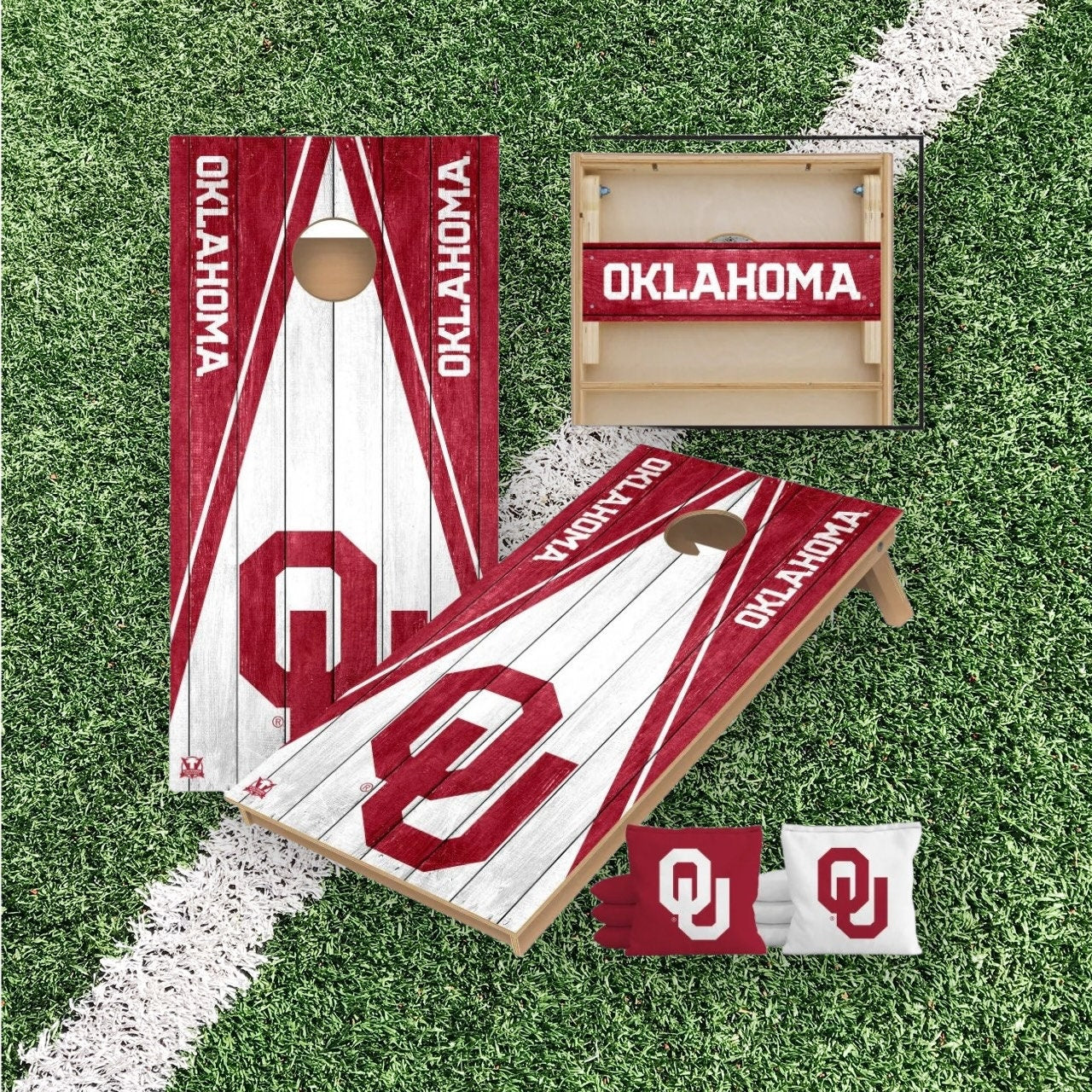 Oklahoma Sooners Cornhole Boards 2x4 | Officially Licensed