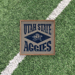 Load image into Gallery viewer, Utah State Aggies Artwork | Utah State Aggies Wall Art (Officially Licensed)Square
