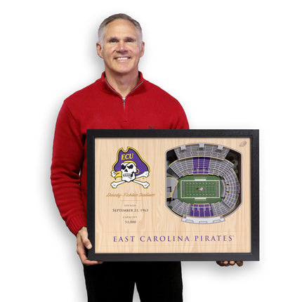 ECU Pirates 25-Layer StadiumViews 3D Wall Art
