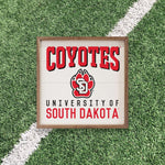 Load image into Gallery viewer, South Dakota Coyotes Artwork | South Dakota Coyotes Wall Art (Officially Licensed) Square
