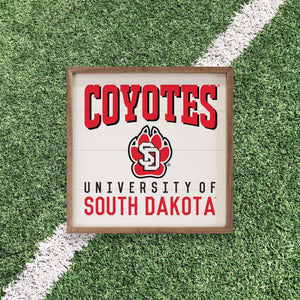 South Dakota Coyotes Artwork | South Dakota Coyotes Wall Art (Officially Licensed) Square