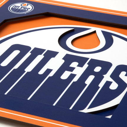 Edmonton Oilers 3D Logo Series Wall Art - 12x12