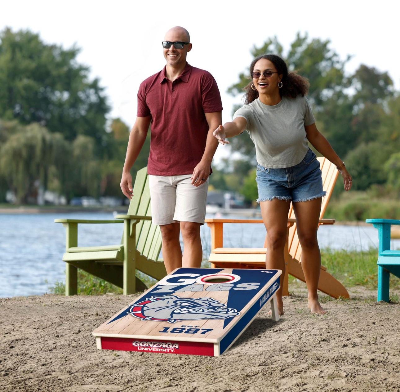 Gonzaga Bulldogs Cornhole Boards 2x4 (Officially Licensed)