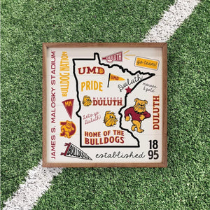 Minnesota Duluth Bulldogs Artwork | Minnesota Duluth Bulldogs Wall Art (Officially Licensed)Square