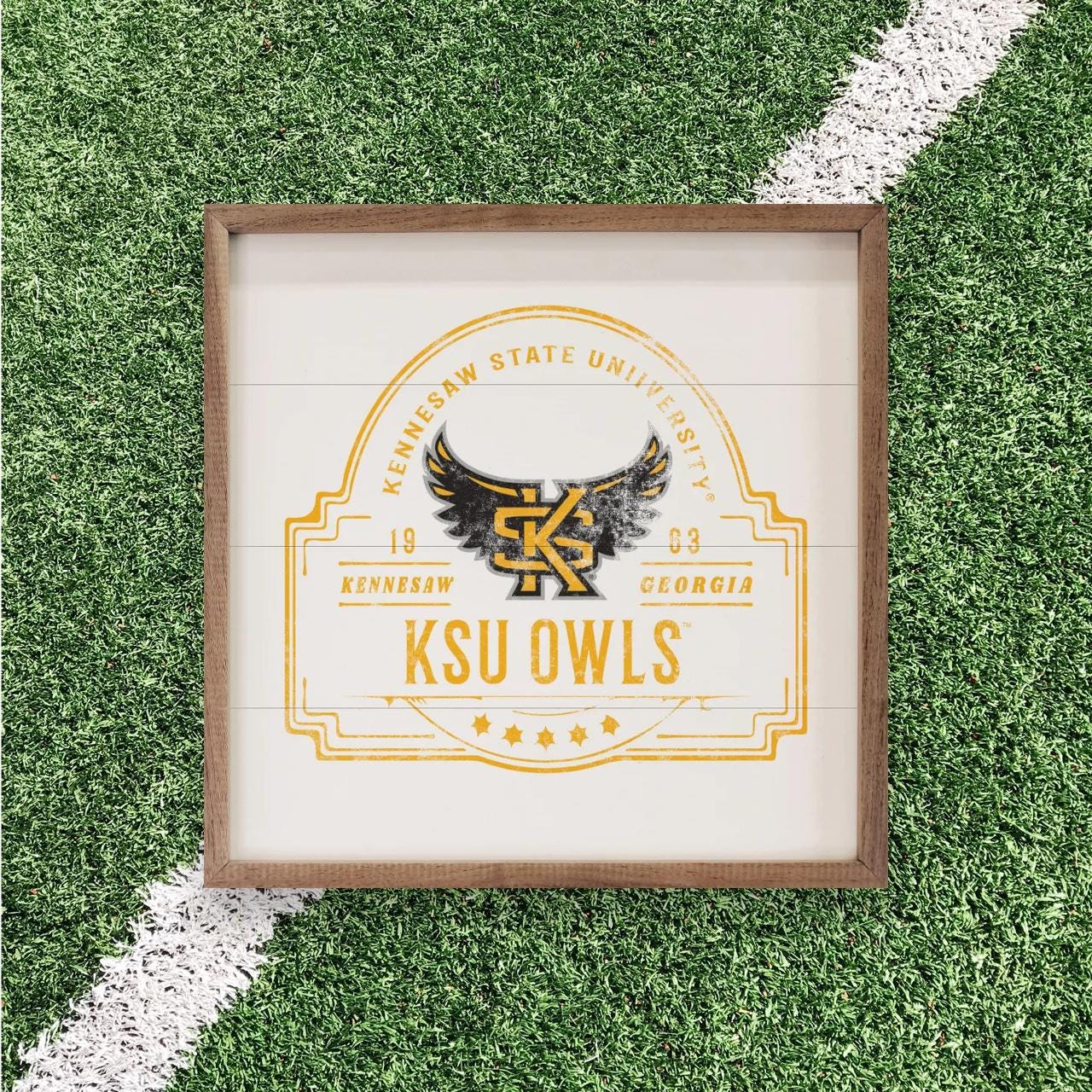 Kennesaw State Owls Artwork | Kennesaw State Owls Wall Art (Officially Licensed)Square