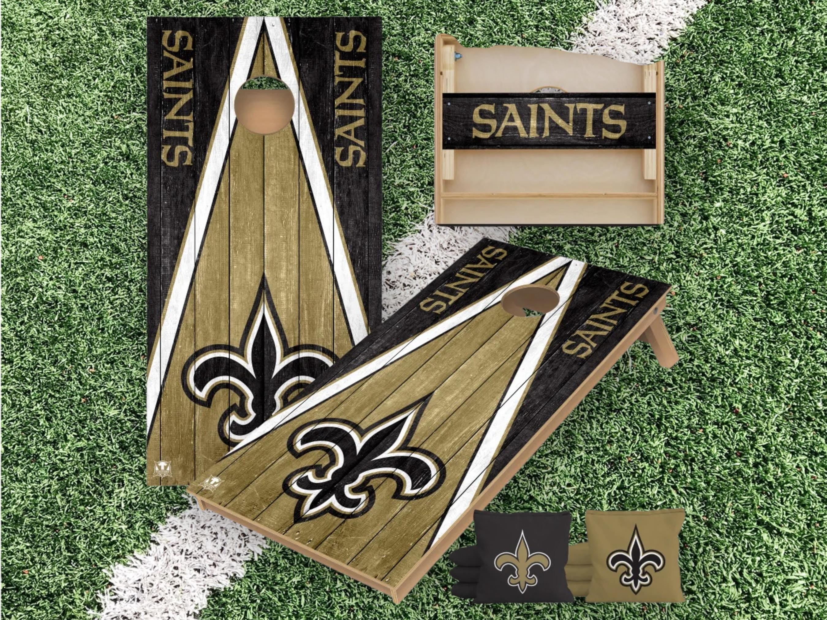 New Orleans Saints Cornhole Boards 2x4 | Officially Licensed