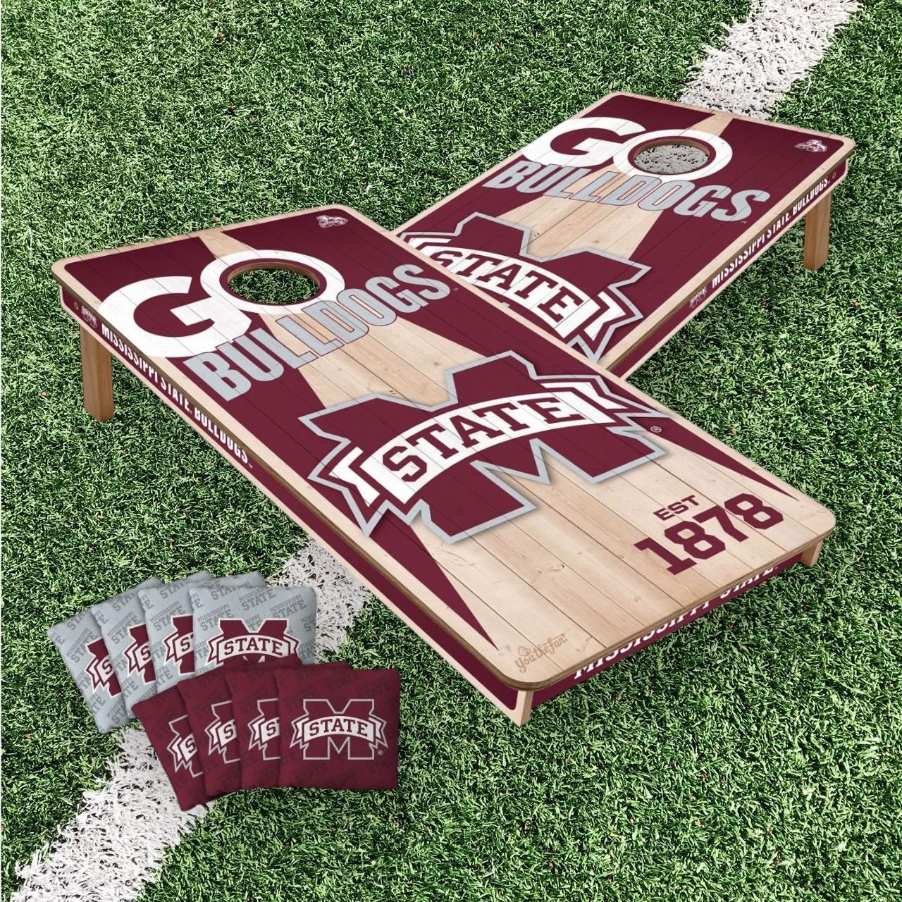 Mississippi State Bulldogs Cornhole Boards 2x4 (Officially Licensed)