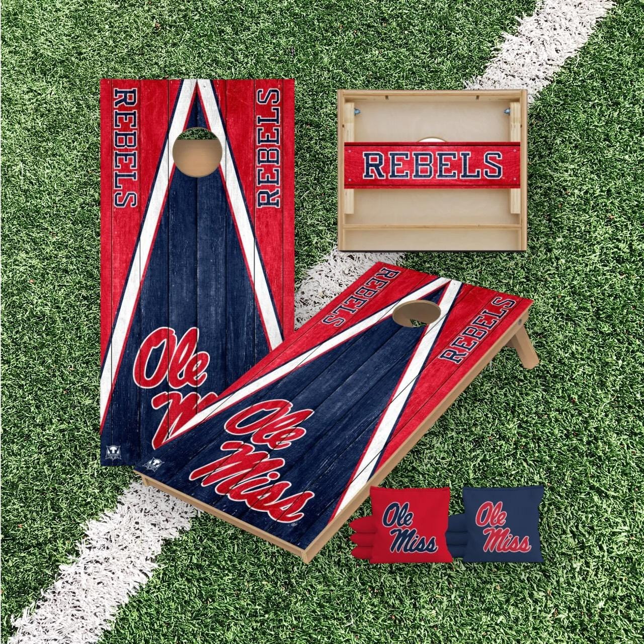 Ole Miss Rebels Cornhole Boards 2x4 | Officially Licensed