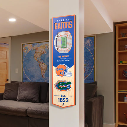 Florida Gators 8x32 3D Stadium Banner