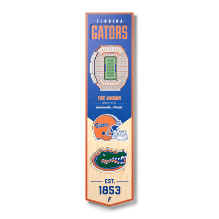 Florida Gators 8x32 3D Stadium Banner