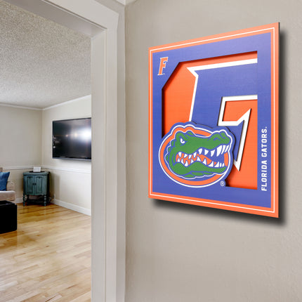 Florida Gators 3D Logo Series Wall Art - 12x12