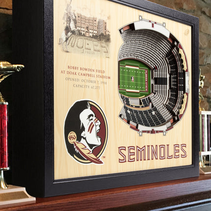Florida State Seminoles 25-Layer StadiumViews 3D Wall Art