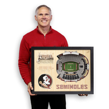 Florida State Seminoles 25-Layer StadiumViews 3D Wall Art
