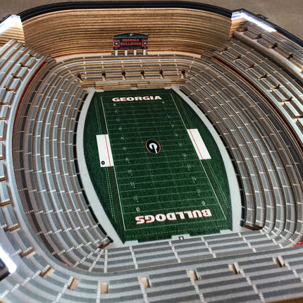 Georgia Bulldogs 25-Layer StadiumView End Table