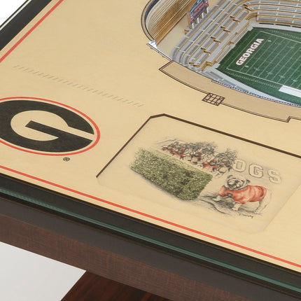 Georgia Bulldogs 25-Layer StadiumView End Table