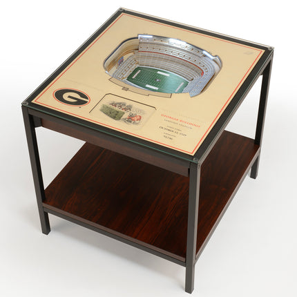 Georgia Bulldogs 25-Layer StadiumView End Table