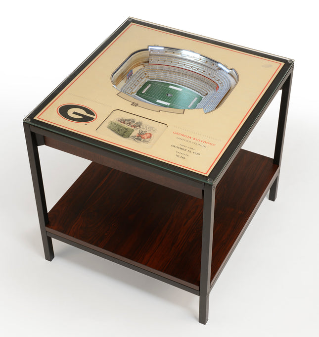 Georgia Bulldogs 25-Layer StadiumView End Table