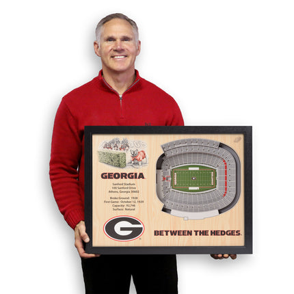 Georgia Bulldogs 25-Layer StadiumViews 3D Wall Art
