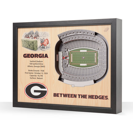 Georgia Bulldogs 25-Layer StadiumViews 3D Wall Art