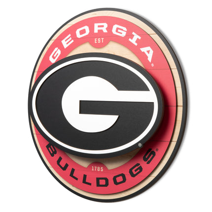 Georgia Bulldogs 3DX Circle Backer Wall Art