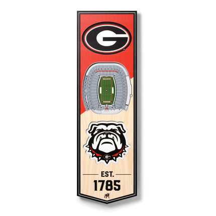 Georgia Bulldogs 3D Stadium 6x19 Banners