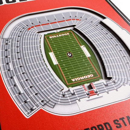 Georgia Bulldogs 8x32 3D Stadium Banner