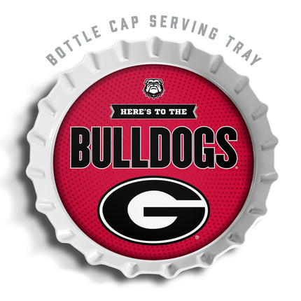 Georgia Bulldogs Bottle Cap Serving Tray