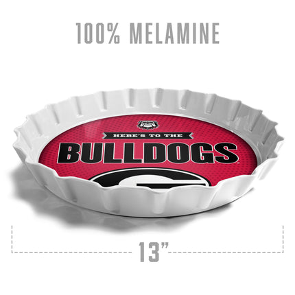 Georgia Bulldogs Bottle Cap Serving Tray