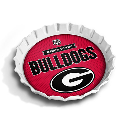 Georgia Bulldogs Bottle Cap Serving Tray