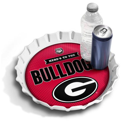 Georgia Bulldogs Bottle Cap Serving Tray