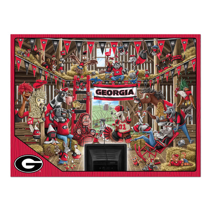 Georgia Bulldogs Barnyard Fans Puzzle - 500 PC