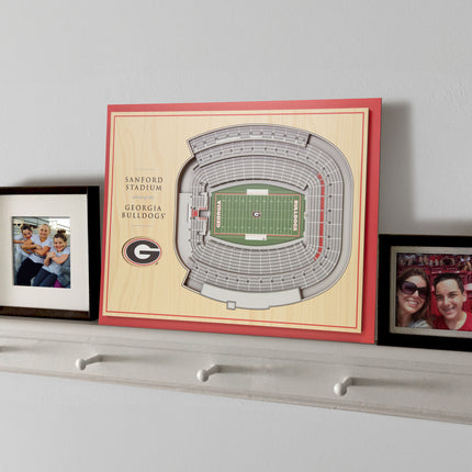Georgia Bulldogs 5-Layer 3D StadiumView Wall Art