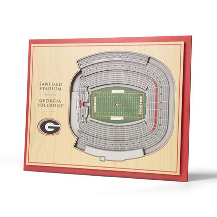 Georgia Bulldogs 5-Layer 3D StadiumView Wall Art