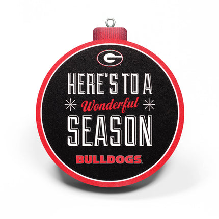 Georgia Bulldogs 3D Logo Series Ornament