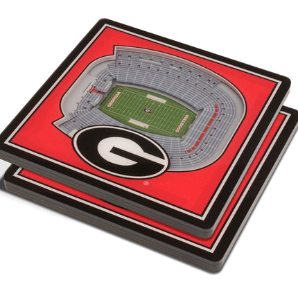 Georgia Bulldogs 3D Stadium View Coasters