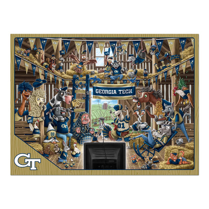 Georgia Tech Yellow Jackets Barnyard Fans Puzzle - 500 PC