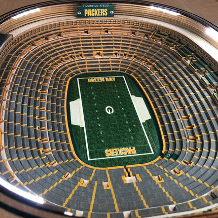 Green Bay Packers 25 Layer Stadium View Lighted End Table